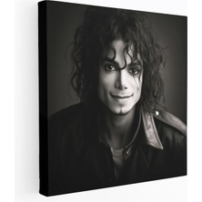 Painted Anarchy Michael Jackson Kanvas Tablo - Siyah Beyaz Duvar Tablosu - Micheal Jackson, Ev Dekorasyonu, Duvar Sanatı, Müzik Efsanesi, 100X100