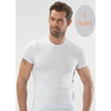 Teknoox Modal Kumaş Erkek Fanila Beyaz Kısa Kol Body Atlet 3 Adet