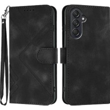 Mays Home1 Kart Yuvası Standı ile Samsung Galaxy M55 Için Flip Case Pu Deri Manyetik (Yurt Dışından)