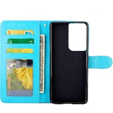 Mays Home1 Samsung Galaxy S21 Ultra 5g Kart Tutucu Kickstand Manyetik Için Flip Case (Yurt Dışından)