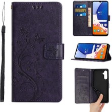 YH Mall Samsung Galaxy A15 Için Filp Durumda 5g Pu Deri Kart Tutucu Kickstand Bilek (Yurt Dışından)