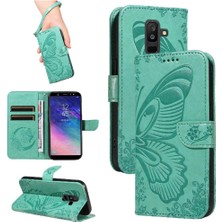 YH Mall Samsung Galaxy A6 Artı Kredi Kartı Yuvası Kabartmalı Yüksek Flip Case (Yurt Dışından)