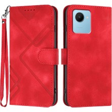 YH Mall Kart Yuvası Standı ile Realme C30 Için Flip Case Cüzdan Manyetik Kapak Çevirin (Yurt Dışından)