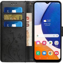 YH Mall Samsung Galaxy A15 Için Filp Durumda 5g Pu Deri Kart Tutucu Kickstand Bilek (Yurt Dışından)