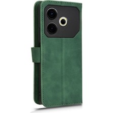 YH Mall Tecno Pova 6 Neo Pu Deri Yan Toka Cüzdan Kart Yuvaları Için Flip Case (Yurt Dışından)