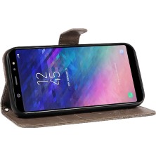 YH Mall Samsung Galaxy A6 Artı Kredi Kartı Yuvası Kabartmalı Yüksek Flip Case (Yurt Dışından)