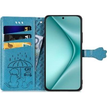 YH Mall Huawei Pura 70 Pro Için Flip Case Kısa Kayış Karikatür Hayvanlar Darbeye (Yurt Dışından)