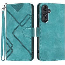 YH Market Kart Yuvası Standı ile Samsung Galaxy M55 Için Flip Case Pu Deri Manyetik (Yurt Dışından)