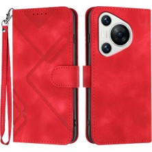 YH Market Huawei Pura 70 Pro Için Flip Case Manyetik Kapak Çevirin Cüzdan Pu Deri (Yurt Dışından)