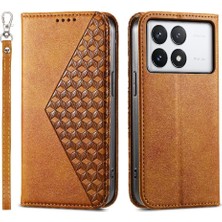 YH Market Xiaomi Poco X6 Pro 5g Eşkenar Dörtgen Şekli Cüzdan Standı Günlük Kullanım Için Flip Case (Yurt Dışından)