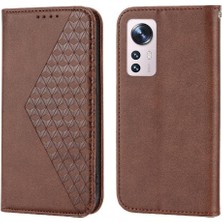 YH Market Xiaomi 12 Için Flip Case El Kayışı Günlük Kullanım Eşkenar Dörtgen Şekli Cüzdan Standı (Yurt Dışından)