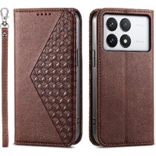 YH Market Xiaomi Poco X6 Pro 5g Eşkenar Dörtgen Şekli Cüzdan Standı Günlük Kullanım Için Flip Case (Yurt Dışından)