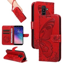 YH Market Samsung Galaxy A6 Artı Kredi Kartı Yuvası Kabartmalı Yüksek Flip Case (Yurt Dışından)