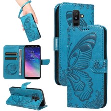 YH Market Samsung Galaxy A6 Artı Kredi Kartı Yuvası Kabartmalı Yüksek Flip Case (Yurt Dışından)