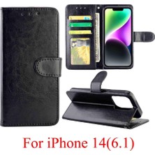 YH Market IPhone 14 Için Flip Case Darbeye Pu Deri Kart Tutucu Kickstand (Yurt Dışından)