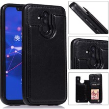 YH Market Cüzdan Kılıf Huawei Mate 20 Lite Için Kickstand Pu Deri Kart Yuvaları Çift (Yurt Dışından)