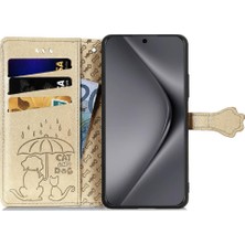 YH Market Huawei Pura 70 Ultra Darbeye Kısa Kayış Karikatür Hayvanlar Için Flip Case (Yurt Dışından)