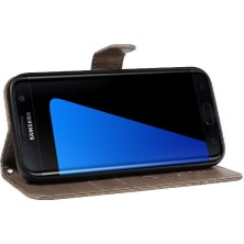 YH Market Kredi Kartı Yuvası Yüksek Kaliteli Deri ile Samsung Galaxy S7 Için Flip Case (Yurt Dışından)