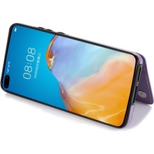 YH Market Huawei P40 Flip Darbeye Pu Deri Için Kart Tutucu Kılıf ile Cüzdan (Yurt Dışından)