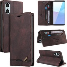 YH Market Sony Xperia 10 Vı Premium Deri Premium Deri Iki Için Flip Case (Yurt Dışından)