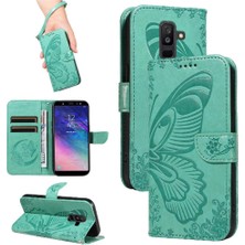 YH Market Samsung Galaxy A6 Artı Kredi Kartı Yuvası Kabartmalı Yüksek Flip Case (Yurt Dışından)