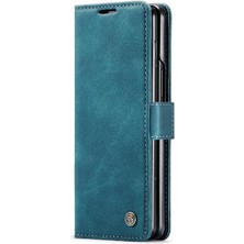 YH Market Samsung Galaxy Z Için Flip Case Fold 6 5g Kılıf Kart Yuvası Kickstand Manyetik (Yurt Dışından)