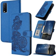 YH Market Vıvo Y20 Flip Folio Kitap Pu Deri Manyetik Kapatma ile Flip Case (Yurt Dışından)