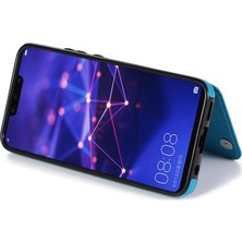 YH Market Huawei Mate 20 Lite Çift Düğmeler Çiçek Için Kart Tutucu Kılıf ile Cüzdan (Yurt Dışından)