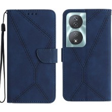 Mays Boutique Onur 90 Akıllı Dikiş Kabartmalı Deri Cüzdan Yüksek Tpu Pu Için Flip Case (Yurt Dışından)