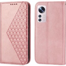 YH Market Xiaomi 12 Için Flip Case El Kayışı Günlük Kullanım Eşkenar Dörtgen Şekli Cüzdan Standı (Yurt Dışından)