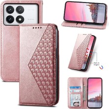 YH Market Xiaomi Poco X6 Pro 5g Eşkenar Dörtgen Şekli Cüzdan Standı Günlük Kullanım Için Flip Case (Yurt Dışından)