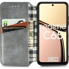 YH Market Realme C65 Için Flip Case Moda Tasarım Deri Kılıf Kapak Kapak Cüzdan (Yurt Dışından)