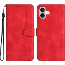 Mays Boutique IPhone 16 Plus Kılıf Cüzdan Premium Pu Dahili Mıknatıs Kapağı ile Uyumlu (Yurt Dışından)