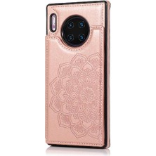 Mays Boutique Cüzdan Kart Tutucu Kılıf ile Huawei Mate 30 Desen Çiçek Çift Flip (Yurt Dışından)