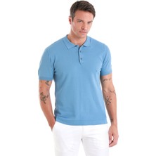 Saykı Indigo Regular Fit Düz Polo Yaka Tişört