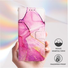 Mays Boutique Huawei Nova Y70 Artı Pu Deri Kickstand Cüzdan Mermer Desen (Yurt Dışından)