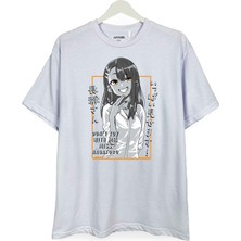 nirvoda Dont Toy With Me Nagatoro Baskılı Loose Fit Bisiklet Yaka Unisex Tişört