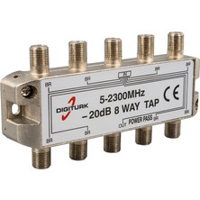 Dıgıturk 5-2150 Mhz 20DB 8 Yollu Tap Swıtch 1/8 Splıtter