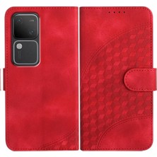 Mays Boutique Vıvo V30 5G/V30 Pro 5g Için Flip Case Geometrik Desen Darbeye Deri (Yurt Dışından)