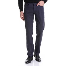 Lacivert Regular Fit Düz 5 Cep Pamuklu Kot Pantolon