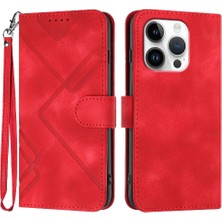 Mays Boutique Kart Yuvası Standı ile IPhone 16 Pro Pu Deri Manyetik Kapak Için Flip Case (Yurt Dışından)