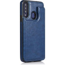 Manyi Mall Samsung Galaxy A20S Pu Deri Kickstand Kart Yuvaları Çift Için Cüzdan Kılıf (Yurt Dışından)