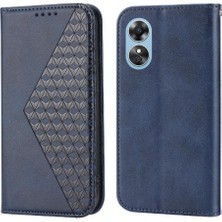 Mays Boutique Oppo A17 4g El Kayışı Günlük Kullanım Eşkenar Dörtgen Şekli Cüzdan Standı Için Flip Case (Yurt Dışından)