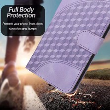 Mays Boutique Samsung Galaxy M55 Darbeye Deri Kılıf Için Flip Case Geometrik Desen (Yurt Dışından)