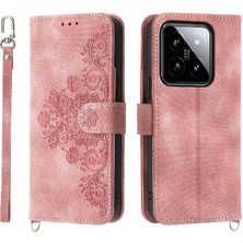 Mays Boutique Xiaomi 14 Çoklu Kredi Kartı Yuvaları Için Flip Case Bileklik Kabartmalı (Yurt Dışından)