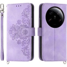 Mays Boutique Xiaomi 13 Için Flip Case Ultra Darbeye Bileklik Kabartmalı Çoklu Kart (Yurt Dışından)