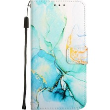 Mays Boutique Huawei Nova Y70 Artı Pu Deri Kickstand Cüzdan Mermer Desen (Yurt Dışından)