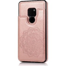 Mays Boutique Cüzdan Kart Tutucu Kılıf ile Huawei Mate 20 Desen Çiçek Pu Deri (Yurt Dışından)