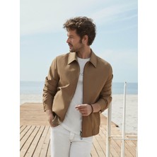 Dufy Vizon Erkek Regular Fit Düz Klasik Yaka Bomber Mont