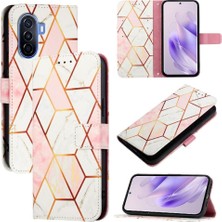 Mays Boutique Huawei Nova Y70 Artı Pu Deri Kickstand Cüzdan Mermer Desen (Yurt Dışından)